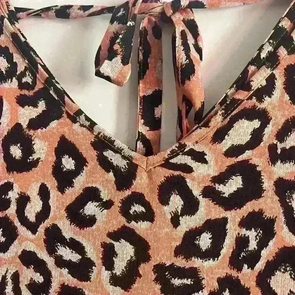 Brina & Em Woman’s‎ Pink Black Animal Print Short Sleeve Plus Size Top- Size 3X - Picture 9 of 9